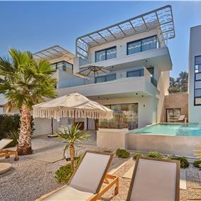 Selection of 5 bedroom seafront villas with heated pool on Ciovo near Trogir, sleeps 10